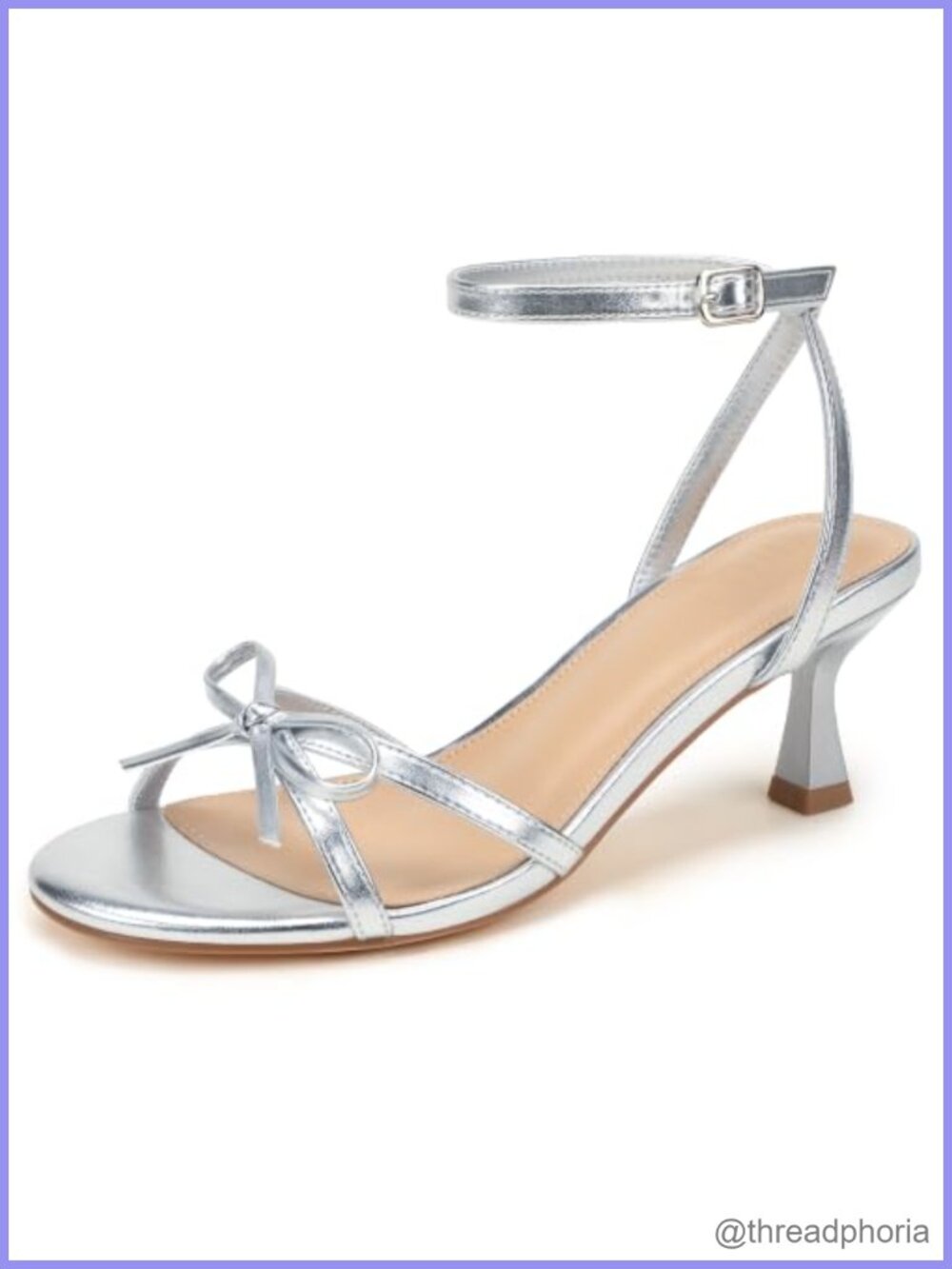 Kitten Heel Slingback Sandals Bow Ankle Strap Open Toe Dress Shoes